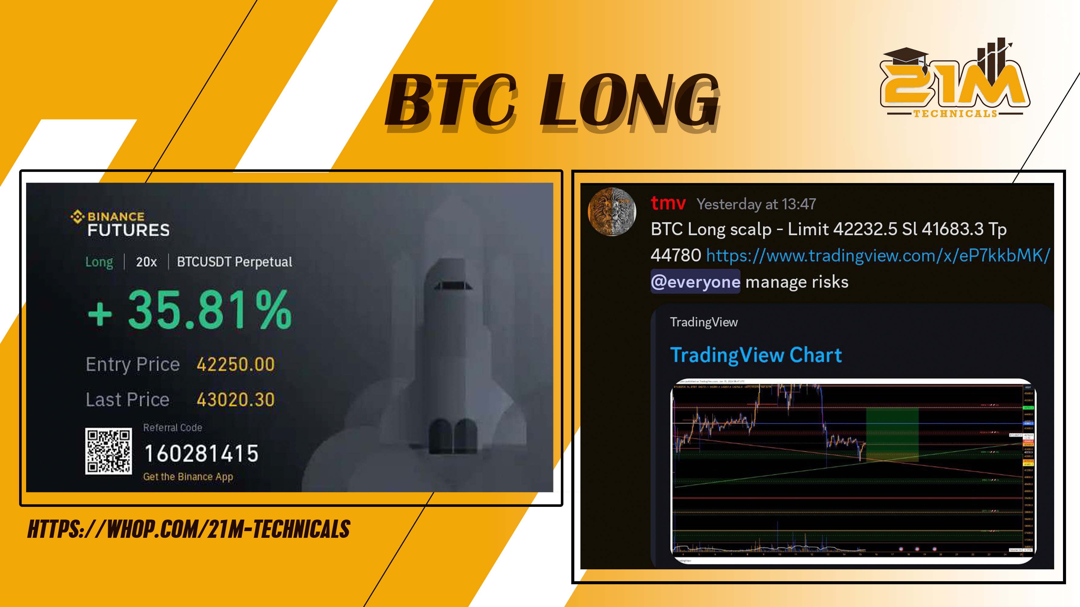 BTC LONG BY TMV FOR 1.4R