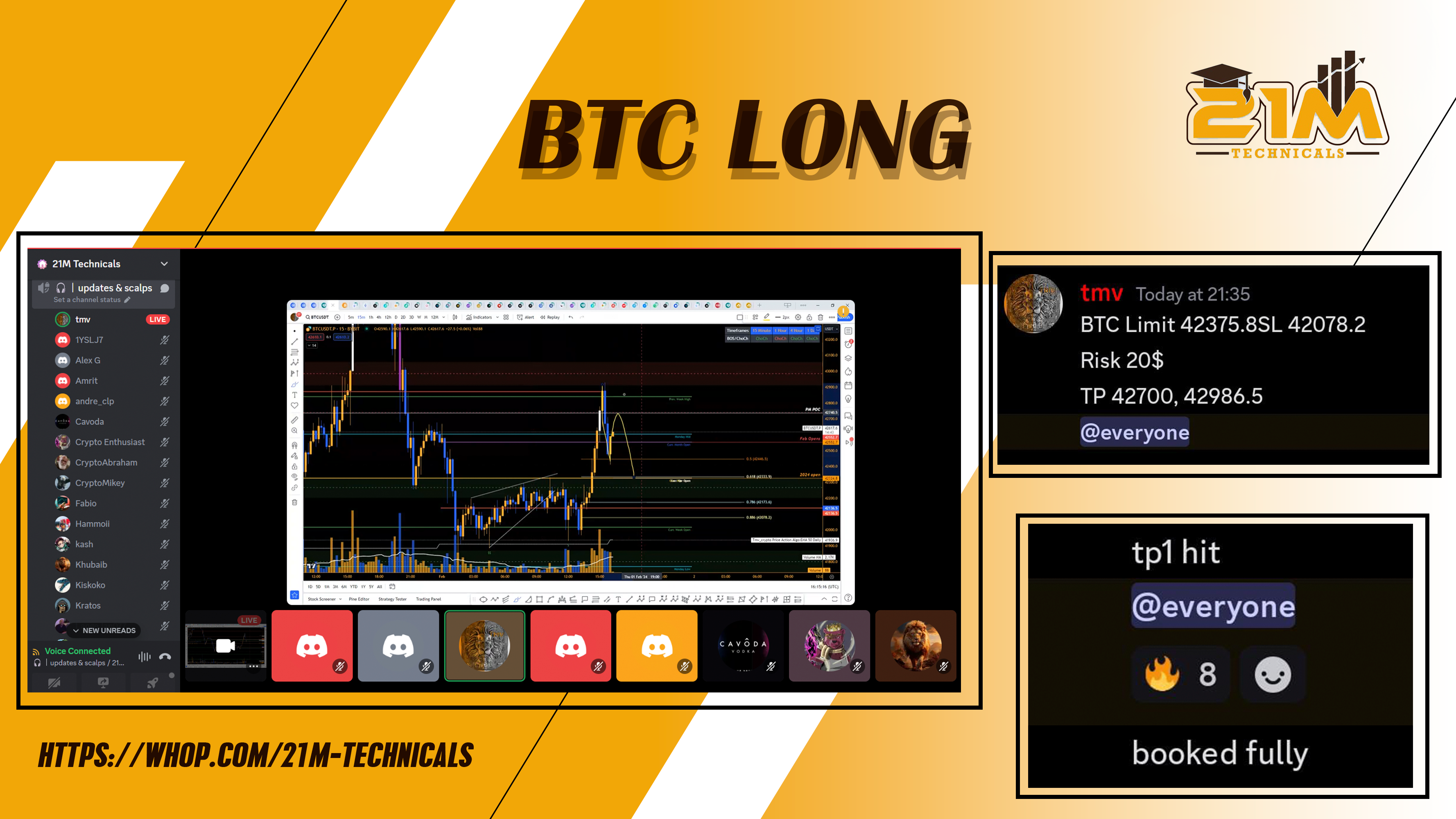 BTC LONG BY TMV ON LIVE STREAM